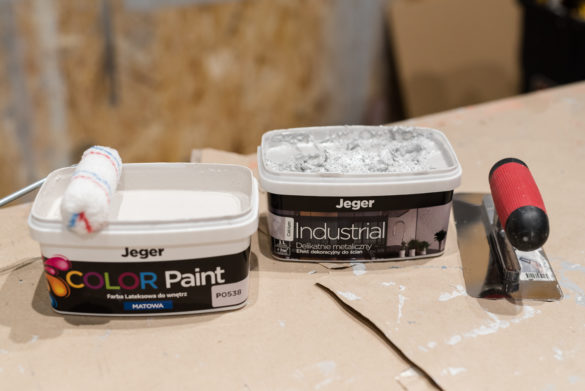 Użyte produkty - Jeger Color Paint i Jeger Industrial.