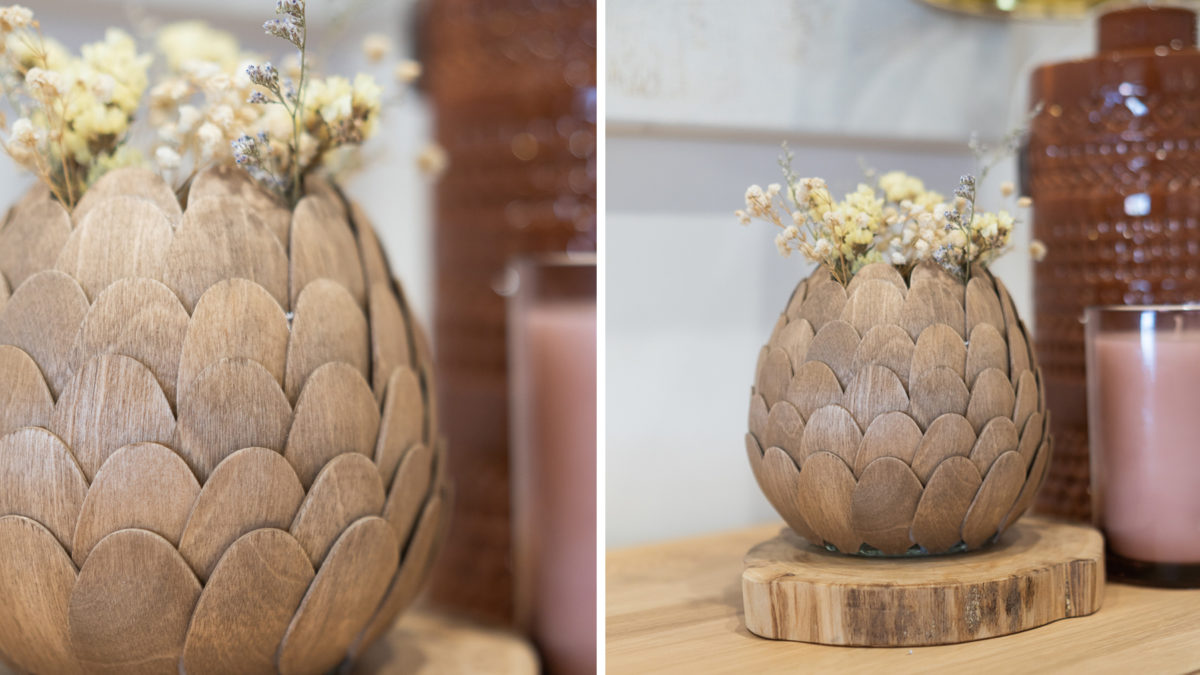Zrób niesamowity wazon z drewnianych łyżeczek! To tylko 3 kroki DIY