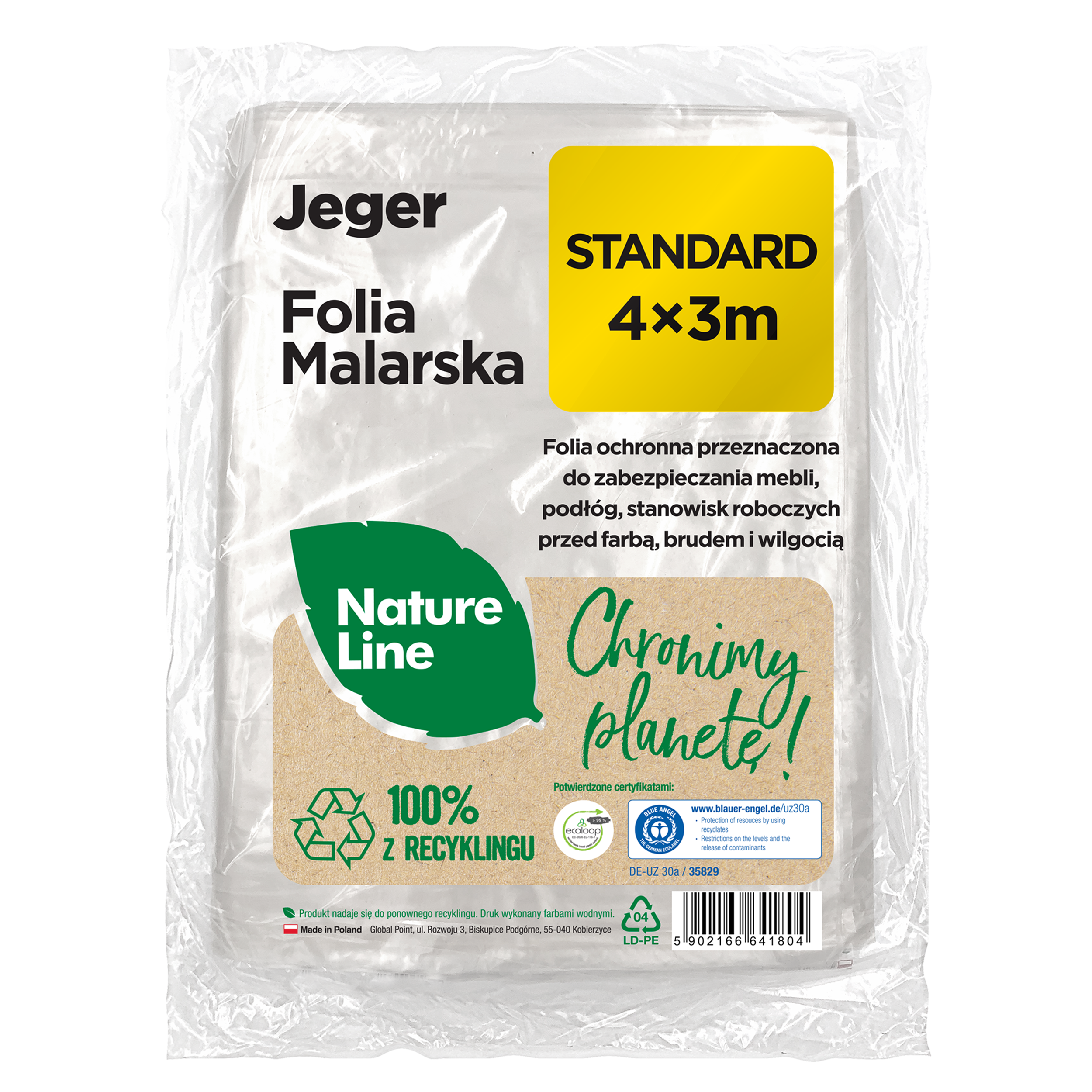 Folia malarska 4×3m standard