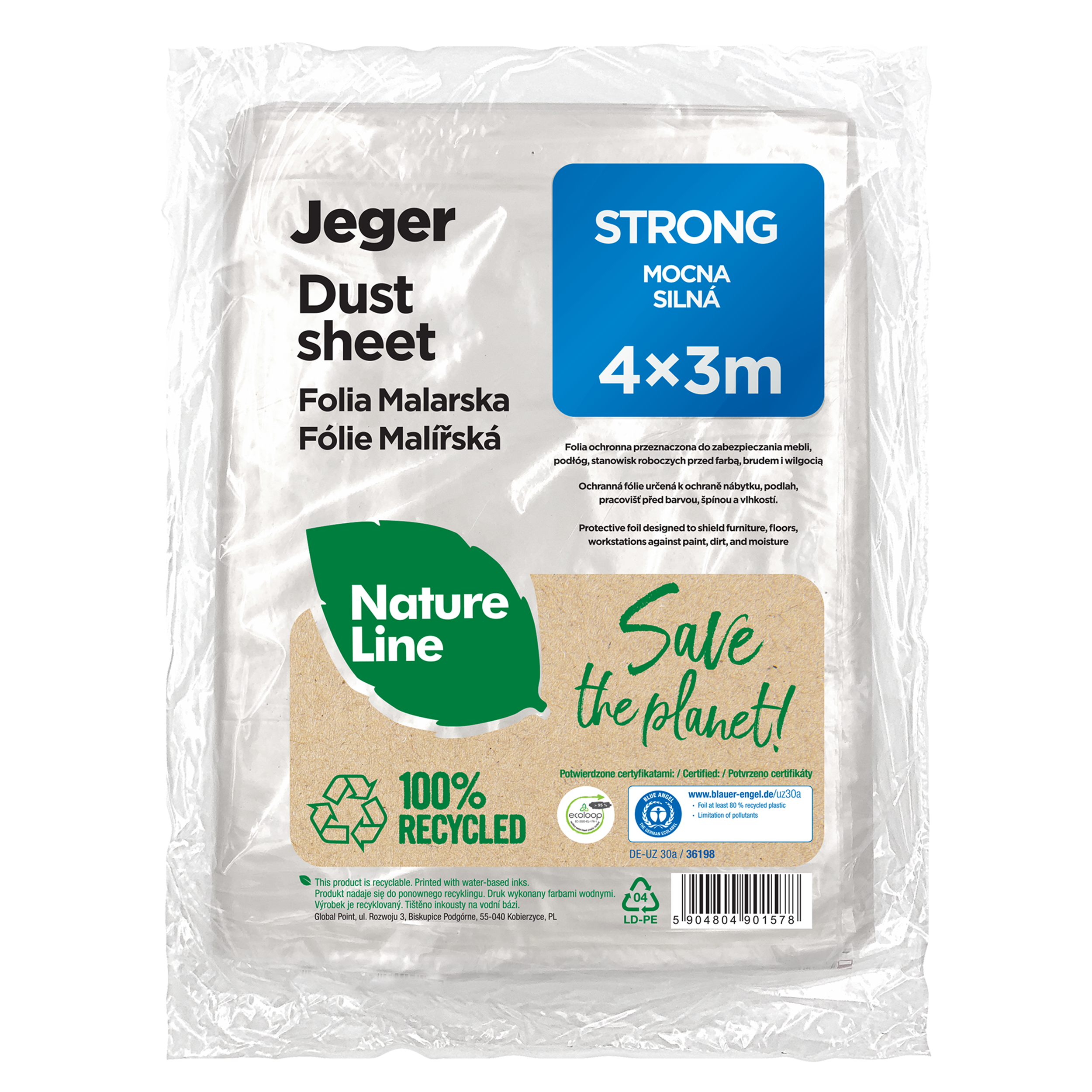 Folia malarska 4×3m strong