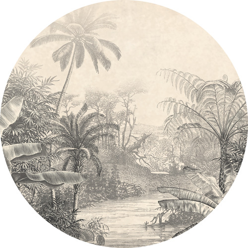 Jeger Tapeta koło Woodcut