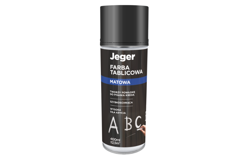 Jeger Farba tablicowa w Sprayu Czarna Matowa