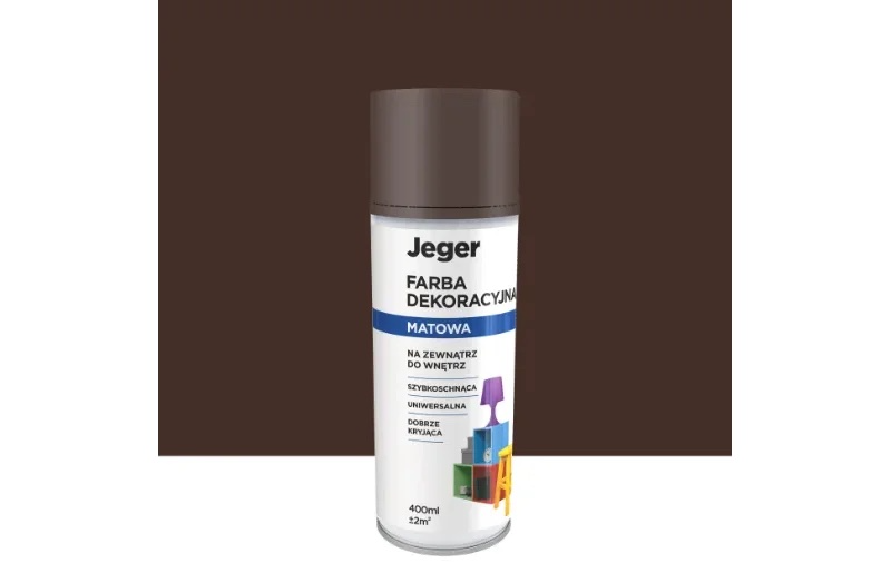 Jeger Farba w Sprayu Brązowa Czekoladowa Matowa