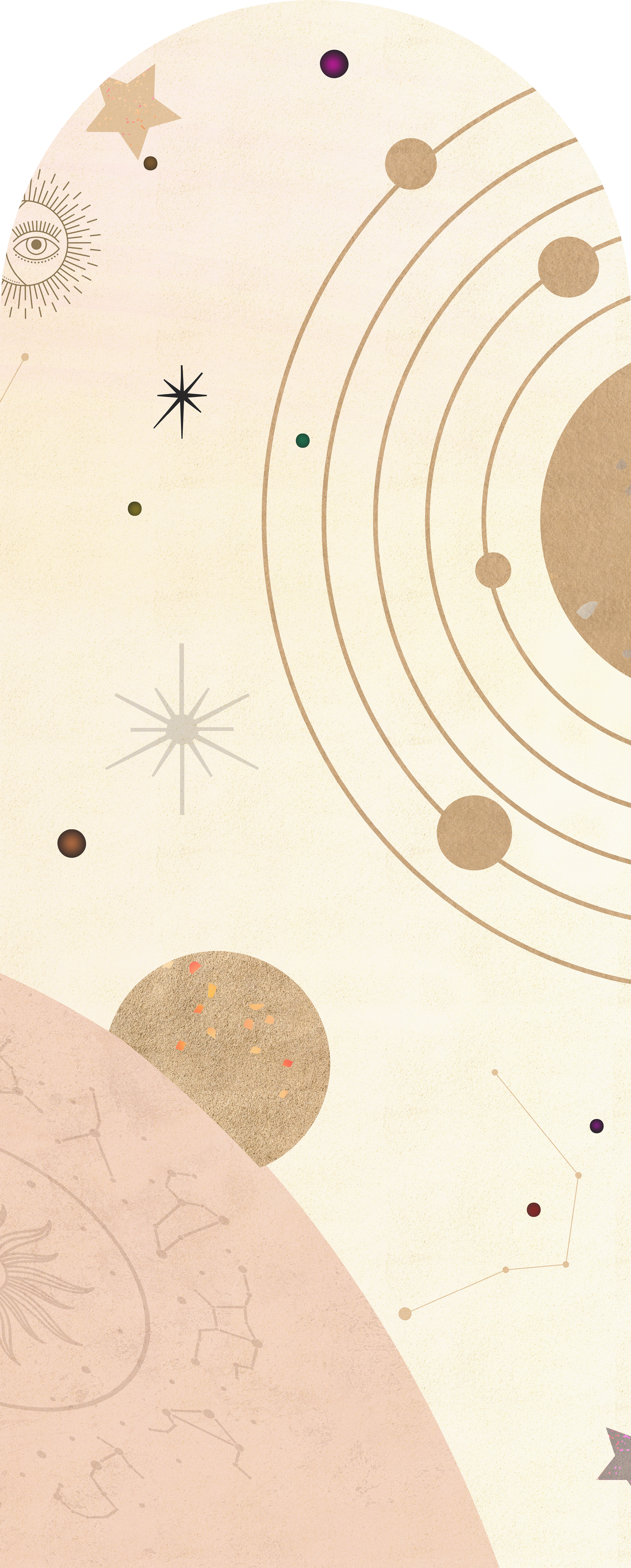 Jeger Tapeta łuk Planets