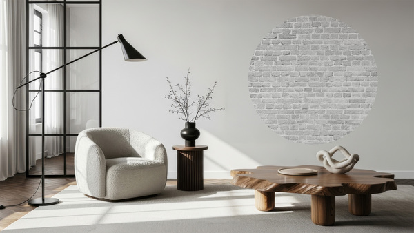 Jeger Tapeta Koło White Brick wizualizacja