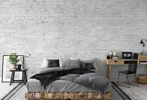 Jeger Tapeta Mural White Brick inspiracja