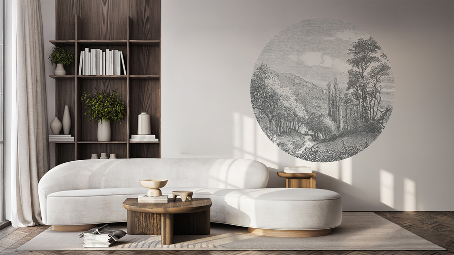 Jeger Tapeta Koło Landscape wizualizacja