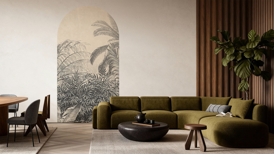 Jeger Tapeta Łuk Woodcut wizualizacja