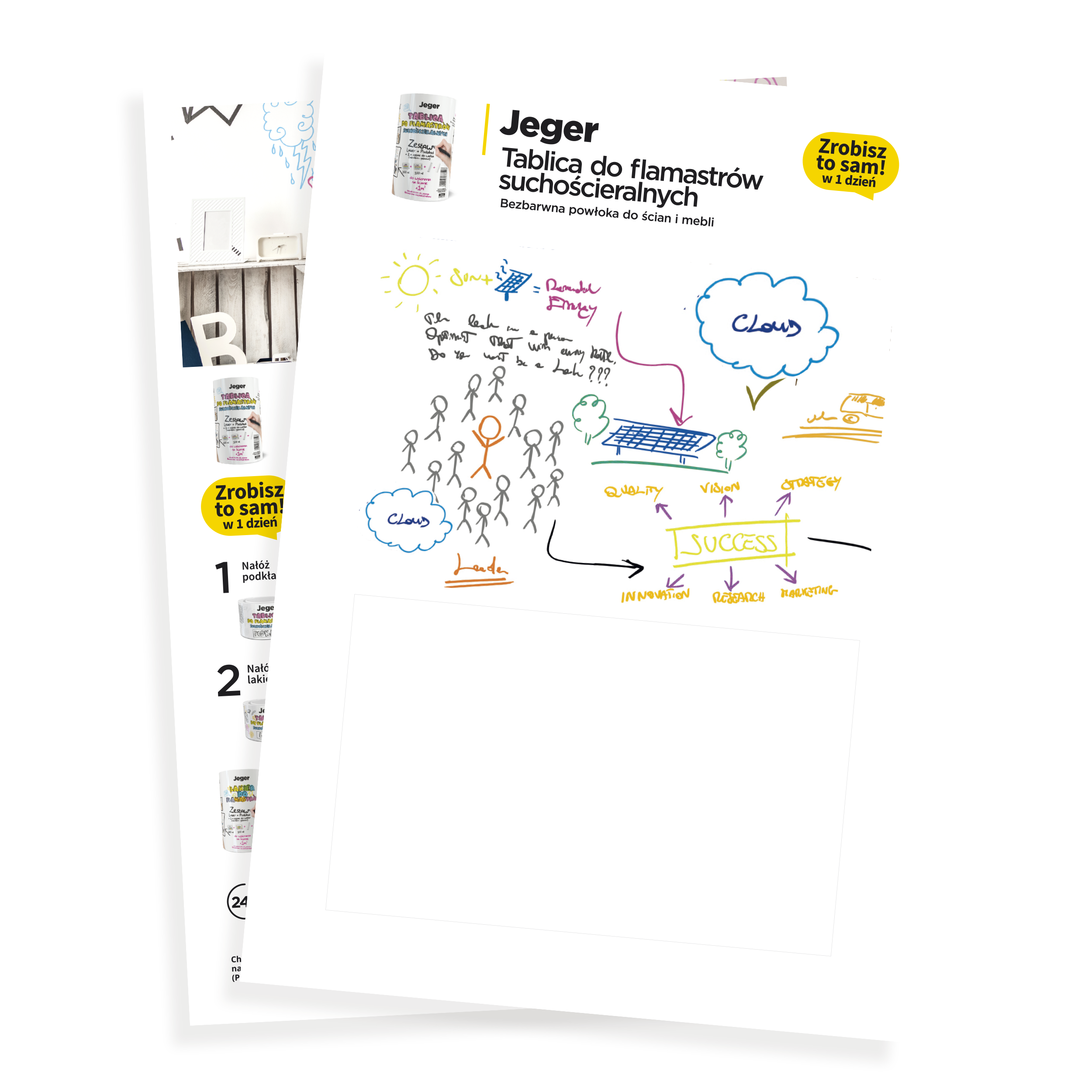 Wzornik Jeger Tablica do flamastrów suchościeralnych
