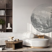 Jeger Tapeta Koło Landscape wizualizacja