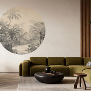 Jeger Tapeta Koło Woodcut wizualizacja