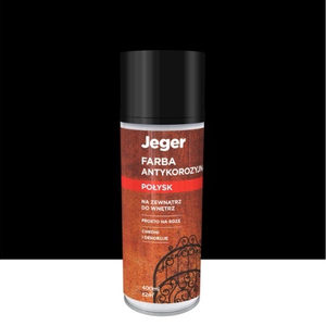 Jeger Farba Antykorozyjna w Sprayu Czarna Połysk