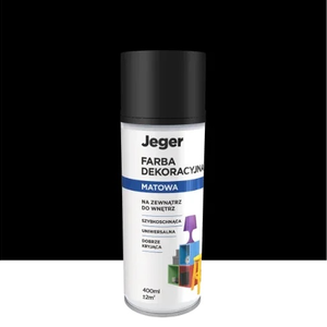 Jeger Farba w Sprayu Czarna Matowa