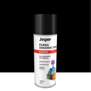 Jeger Farba w Sprayu Czarna Połysk