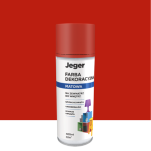 Jeger Farba w Sprayu Czerwona Matowa
