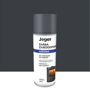 Jeger Farba Żaroodporna w Sprayu Szara Antracytowa Matowa